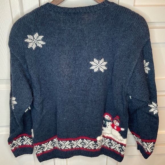 Croft & Barrow hand knitted zip up holiday sweater - Picture 6 of 9